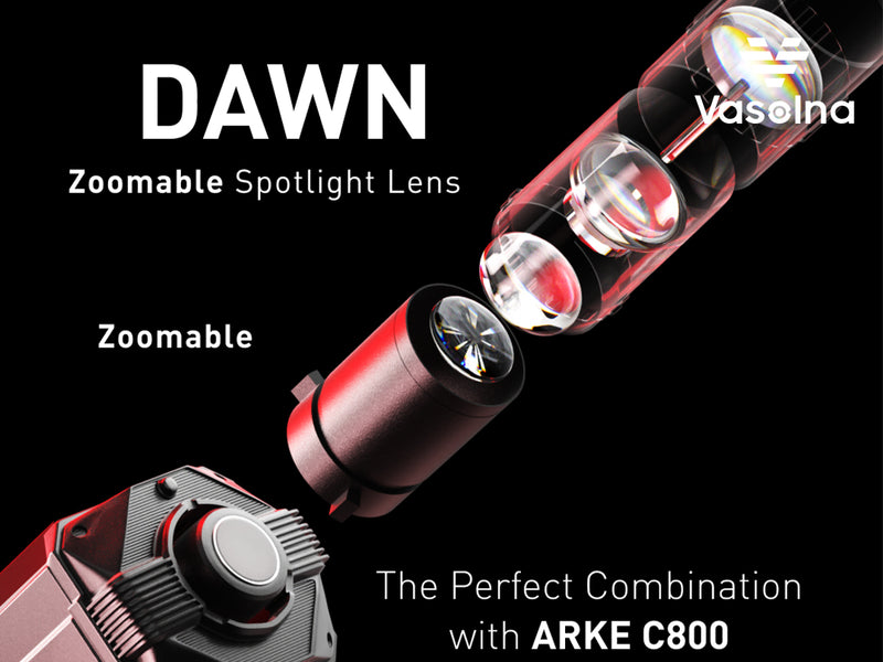 Vasolna ARKE C800 RGBACL COB Point-Source LED (With DAWN Zoomable Spotlight and Case)